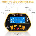 Metallinpaljastin, jossa LCD-näyttö, säädettävä valo, tarkka paikannustoiminto ja DISC-tila, 10 tuuman vedenpitävä tunnistuspaneeli