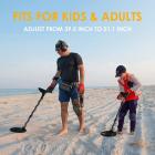 Vuxen professionell metalldetektor, professionell skattjakt gulddetektor, IP68 vattentät 10 tums detektionsplatta, hög precision