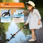 Lasten metallinilmaisin, hyvät metallinilmaisimet lapsille LCD-näytöllä ja vedenpitävällä hakukelalla, erittäin herkkä metallinilmaisin lapsille haravalla, lapiolla ja laukuilla aarteenetsintään