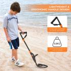 Lasten metallinilmaisin, hyvät metallinilmaisimet lapsille LCD-näytöllä ja vedenpitävällä hakukelalla, erittäin herkkä metallinilmaisin lapsille haravalla, lapiolla ja laukuilla aarteenetsintään