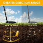 Metalldetektor för vuxna Professionell - Uppdaterad professionell gulddetektor för skattjakt, 10" sökspole 5 detekteringslägen IP68 vattentät, starkt minnesläge, hög noggrannhet, med hörlurar