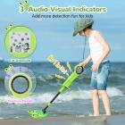 Metalldetektor för barn 7" IP68 vattentät spole justerbar 31,1-39"