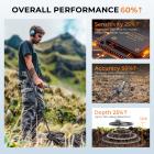 Vedenalainen metallinpaljastin puhelimen ohjauksella 9,5 tuuman kela 12 tuuman syvätunnistus Advanced Ground Balance