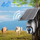 4G trådløst sikkerhedskamera med 10X optisk zoom 5MP 2K fuld farve 8W 10400mAh solenergi