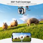 4G trådløst sikkerhedskamera med 10X optisk zoom 5MP 2K fuld farve 8W 10400mAh solenergi