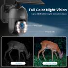 4G trådløst sikkerhedskamera med 10X optisk zoom 5MP 2K fuld farve 8W 10400mAh solenergi