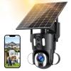 Dual-Lens sikkerhedskamera Solar udendørs overvågning 10X optisk zoom 2.4G WiFi