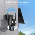 WiFi Beveiligingscamera met Zonnepaneel en Accu, 2-Weg Audio, Dual-Lens 2K en Nachtzicht