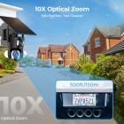 Dual-Lens 4G LTE Sikkerhedskamera Solar Udendørs Overvågning 10X Optisk Zoom