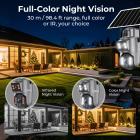 Cámara de seguridad WiFi con 6MP, doble lente, alimentación solar, vista en vivo 360°, visión nocturna en color Kentfaith