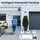 WiFi камера безопасности с четкостью 4K, 180° панорамным обзором с двойным объективом, солнечной батареей, 360° живым просмотром, цветным ночным видением, 2 шт., Kentfaith