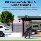 WiFi 3 Lens Солнечная Камера Безопасности Беспроводная для Улицы, 6MP Full HD Видео, 360° Обзор Панорамирования/Наклона Домашняя Камера Безопасности с Цветным Ночным Видением, Простая Установка, PIR Сигнализация, 2 шт, Kentfaith