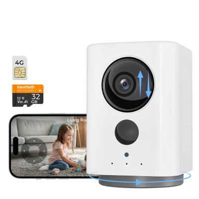 4G Fotocamera di Sicurezza Cellulare, 2K Senza Fili e 360 Gradi Pan 45 Gradi Tilt Controllo Remoto via App, Rilevamento di Movimento PIR, Visione Notturna a Infrarossi 8m/26ft, 90 Giorni di Standby, Audio Bidirezionale, Kentfaith