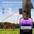 4G Fotocamera di Sicurezza Solare, Video e Foto 2K, Visione Notturna a Colori, con Pannello Solare da 4W, Batteria 5200mAh, Impermeabile IP66, 1 Confezione, Kentfaith