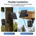 4G Fotocamera di Sicurezza Solare, Video e Foto 2K, Visione Notturna a Colori, con Pannello Solare da 4W, Batteria 5200mAh, Impermeabile IP66, 1 Confezione, Kentfaith