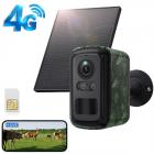 4G Fotocamera di Sicurezza Solare, Video e Foto 2K, Visione Notturna a Colori, con Pannello Solare da 4W, Batteria 5200mAh, Impermeabile IP66, Confezione da 2, Kentfaith