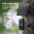 4G Fotocamera di Sicurezza Solare, Video e Foto 2K, Visione Notturna a Colori, con Pannello Solare da 4W, Batteria 5200mAh, Impermeabile IP66, Confezione da 2, Kentfaith