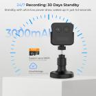 4G Kamera Bezpieczeństwa z Komórką, Podwójny Obiektyw 6-krotny Zoom Optyczny 1080P, Magnetyczna Detekcja Ruchu PIR 360 Stopni, 8m/26ft Noktowizja Podczerwieni, 90 Dni Trybu Czekania, Dwukierunkowa Komunikacja Głosowa, Kentfaith