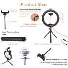 PLM-01 Vlogkit voor YouTube, met opvouwbaar ringvullicht, microfoon en licht statief voor mobiele telefoonhouder, compatibel met iPhone/smartphone/camera