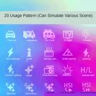 W-S6 solnedgangsprojeksjonslampe, LED 360 ° fullfargekamera-fylllys, 2000mAh oppladbart, magnetfestet RGB-videofylllys, romantisk projeksjonslampe egnet for fest og livsdekorasjon