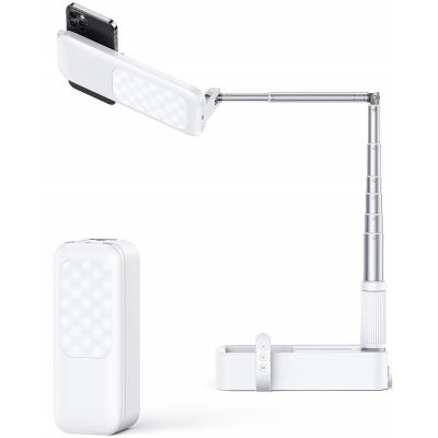 Przenośna lampa pierścieniowa Mini LED, 3200-5500K z baterią 1000mAh do przesyłania strumieniowego na żywo, makijażu, YouTube, TikTok, ściemniana lampa pierścieniowa LED do telefonów iPhone i Android
