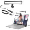 LED-videoljussats, 3 färger dimbar, 2500K-9000K USB LED-videokonferensbelysning med justerbart stativ, justerbara clips för YouTube, livestreaming, belysning, möten, spel, streaming