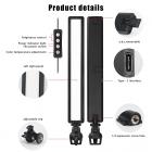 LED-videovalosarja, 3 väriä himmennettävissä, 2500K-9000K USB LED-videoneuvotteluvalaistus säädettävällä jalustalla, säädettävät klipsit YouTubeen, suoratoisto, valaistus, kokoukset, pelaaminen, suoratoisto