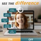 Puhelimen selfie-rengasvalo, 40 LED-lamppuhelmiä, 3 kirkkautta, USB-ladattava selfie-rengasvalo, sopii kaikille puhelimille/tableteille/kannettaville, valkoinen