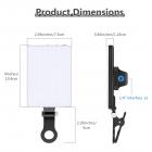 Videokonferencelyssæt med klip og telefonholder til iPhone/tablet/laptop, dæmpbar CRI 95+ med 3 lystilstande, indbygget 2000mAh batteri til zoomopkald/fjernarbejde/livestreaming/selfie