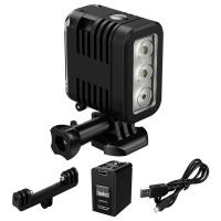 Podwodne światło do nurkowania, ściemnialne wodoodporne światło LED o dużej mocy, odpowiednie do kamer akcji Hero 8 7 6 5 5S 4 4S 3 +/3/2 SJCAM / Xiaoyi itp.