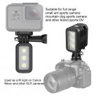Luce subacquea, luce di riempimento video LED impermeabile dimmerabile ad alta potenza, adatta per action cam Hero 8 7 6 5 5S 4 4S 3+/3/2 SJCAM/Xiaoyi ecc.