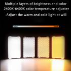 Kaksoisvärilämpöinen LED-kulmainen taskutäyttövalo, kannettava studiotäyttövalo, CRI90+, himmennettävä 2400K-6400K, 3100mAh ladattava akku, sopii YouTube-videoille, Vlogille tai TikTok-kuvaukseen