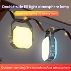 Kannettava RGB-ympäristövalo, retkeilyvalo, kaksipuolinen LED-videovalo, äänen poimintavalotehoste, 2000 mAh ladattava CRI 95+ 2500-9000K himmennettävä paneelivalo, joka tukee magneettista imua, videobloggaamiseen, valokuvaamiseen, videoneuvotteluihin, Ca