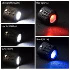 Luce di riempimento video impermeabile sommergibile, 130 piedi/40 m, luce di riempimento per fotocamera a luce bianca rossa blu, luce per fotografia subacquea Gopro con testa a sfera 1/4, adattatore per slitta fredda