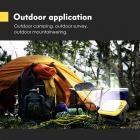 M3 Solar LED Camping Light, 1200 LM ja 3 värilämpötilaa ladattava monitoiminen LED-valo, kannettava retkeilytyövalo, telttavalo vaellukseen, retkeilyyn, kotiin, sähkökatkoihin, hätätilanteisiin, hurrikaaneihin ja tilapäiseen virtalähteeseen