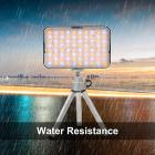 H11 3-in-1 monitoiminen retkeilyvalo, 3 värilämpötilaa, portaattomasti himmennettävä valokuvatäyttövalo jalustalla, 1200LM portaattomasti himmentävä, vedenpitävä LED-valo 10000mAH akulla, telttavalo retkeilyyn, retkeilyyn, kotiin, sähkökatkot, hätätilante