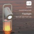 X18 Outdoor retkeilyvalo, LED-monitoiminen Bluetooth-äänen liekkiympäristövalo, 8000mah ladattava akku, retkeilytelttavalo kaukovalolampulla, liekkivalotehoste, voidaan käyttää hätävirtalähteenä, sopii sähkökatkoksia varten