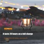 X19 retkeilyvalo, ladattava retrometallinen retkeilyvalo, paristokäyttöinen riippuva kynttilänvalo, kannettava vedenpitävä ulkotelttalamppu, soveltuu sähkökatkoksia varten, hätävalaistus, ulkoreitin valkoinen