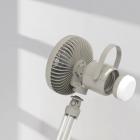 Retkeilytuuletin LED-valolla, kolme tuulennopeutta, 8000mAh ladattava akkukäyttöinen telttatuuletin irrotettavalla LED-valolla ja koukulla, portaattomasti himmennettävä, kaksisävyinen valo, kolmijalkainen, sopii ulkoilmaan, telttaukseen, matkailuautomatko