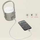 Retkeilytuuletin LED-valolla, kolme tuulennopeutta, 8000mAh ladattava akkukäyttöinen telttatuuletin irrotettavalla LED-valolla ja koukulla, portaattomasti himmennettävä, kaksisävyinen valo, kolmijalkainen, sopii ulkoilmaan, telttaukseen, matkailuautomatko