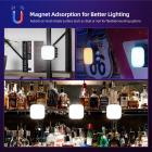 Mini lampada tascabile RGB portatile, CRI95+, temperatura di colore da 2500K a 9900K, con 21 effetti di luce. Ricaricabile, magnetica, adatta per riprese con fotocamera in interni per migliorare l'illuminazione di video e foto.