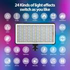 RGB ha condotto la luce, Pocket Video Light LED Fill Light Panel 2500K-9000K dimmerabile 24 effetti CRI95 + batteria incorporata con l'adattatore della scarpa fredda per Vlog Live Streaming Video Conference Prodotto