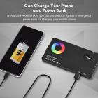 RGB ha condotto la luce, Pocket Video Light LED Fill Light Panel 2500K-9000K dimmerabile 24 effetti CRI95 + batteria incorporata con l'adattatore della scarpa fredda per Vlog Live Streaming Video Conference Prodotto