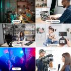 RGB ha condotto la luce, Pocket Video Light LED Fill Light Panel 2500K-9000K dimmerabile 24 effetti CRI95 + batteria incorporata con l'adattatore della scarpa fredda per Vlog Live Streaming Video Conference Prodotto