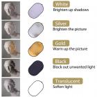 5 in 1 soikea valonheijastin 24 x 35 tuumaa (60 x 90 cm) kannettava kokoontaitettava valokuvausstudiokameran valoheijastimet / diffuusorisarja kantolaukulla