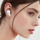 G08 True Wireless Noise Cancelling Bluetooth Earbuds - Compatibile con Apple e Android, microfono incorporato, valutazione IPX4, auricolari resistenti al sudore - Bianco