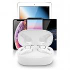 G08 True Wireless Noise Cancelling Bluetooth Earbuds - Compatibile con Apple e Android, microfono incorporato, valutazione IPX4, auricolari resistenti al sudore - Bianco