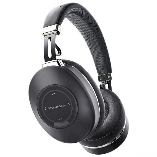 Bluedio H2 Active Noise Canceling Headphones Bluetooth-hörlurar med Mic Slide Control Deep Hi-Fi Bass Trådlösa hörlurar Over-Ear, 40H speltid, Resa/Arbete, Svart