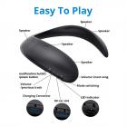 Bluedio HS Altoparlante Bluetooth portatile con archetto da collo, altoparlante wireless portatile con radio FM/scheda micro SD, altoparlante esterno leggero per ciclismo, escursionismo, chiamate in vivavoce per musica personale