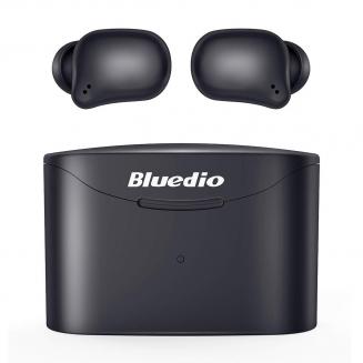 Bluetooth 5.0 trådlösa hörlurar, Bluedio T Elf 2 True Wireless Headphones In-Ear-hörlurar med laddningsfodral, mini-bilhörlurar med inbyggd mikrofon för arbete/sport, 6H speltid, LED-indikator